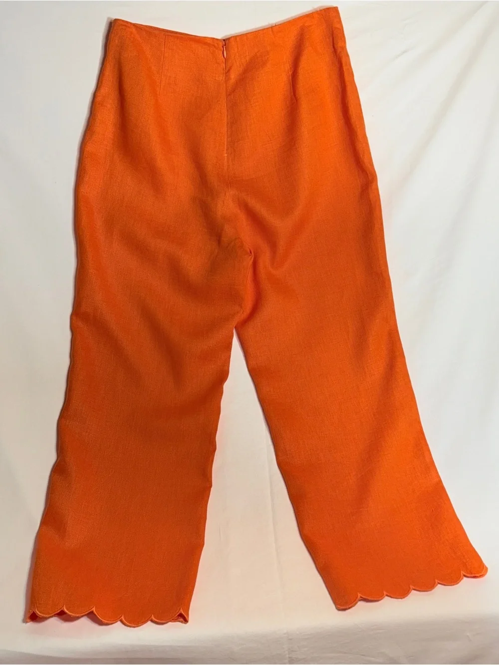 Reformation Liam Linen Pant Citrus Scallop Hem Linen Pants Size 6